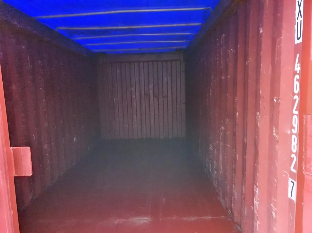 inside open top container