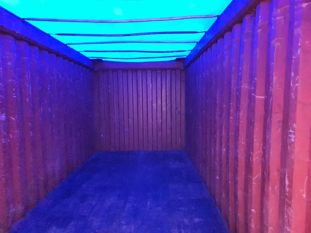 inside open top container